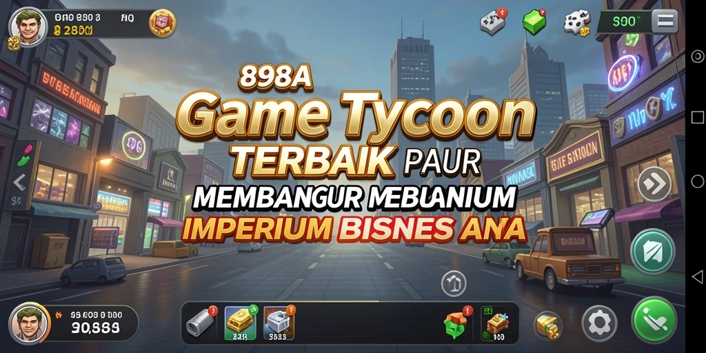 Tampilan gameplay seru di 898A yang menunjukkan pengelolaan bisnis Tycoon.