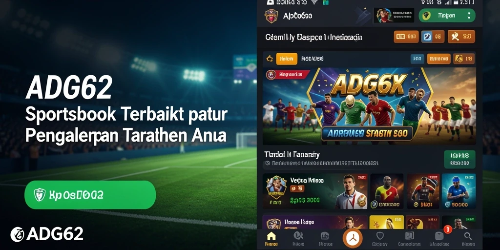 Tampilan menarik dari antarmuka ADG62 dalam taruhan olahraga.