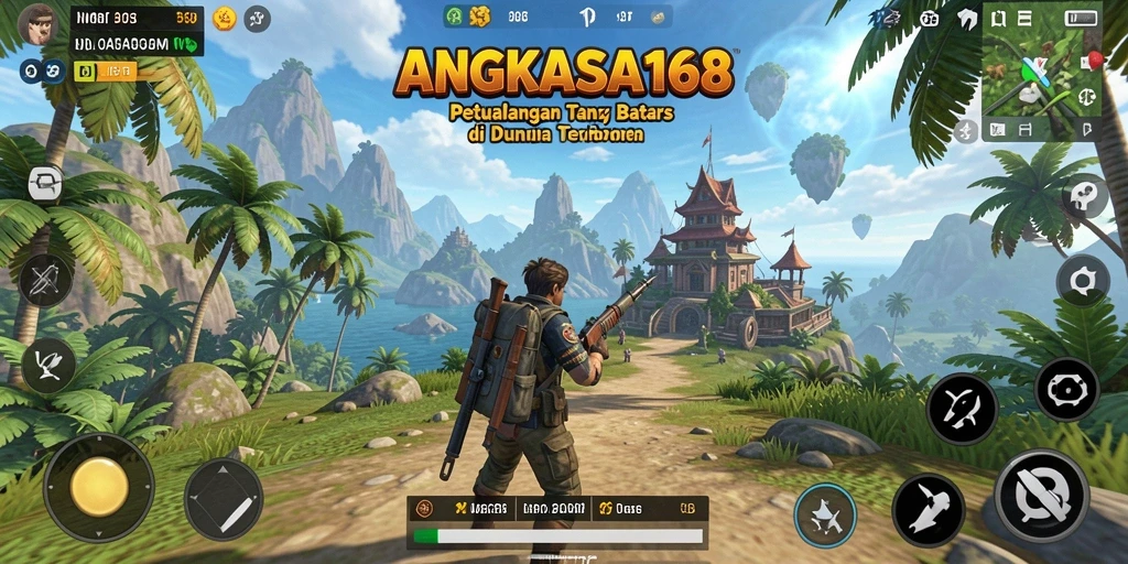 Screenshot gameplay ANGKASA168 menampilkan petualangan seru di dunia terbuka.