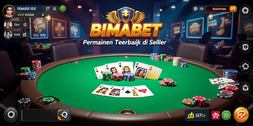 Tampilan gameplay Poker yang seru dari BIMABET.