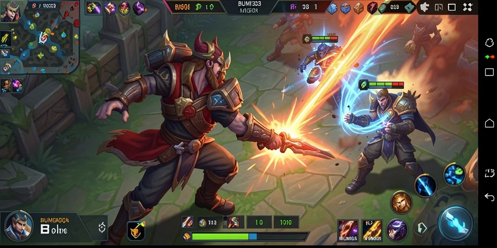 Tangkapan layar gameplay BUMI303 yang penuh aksi dan strategi.