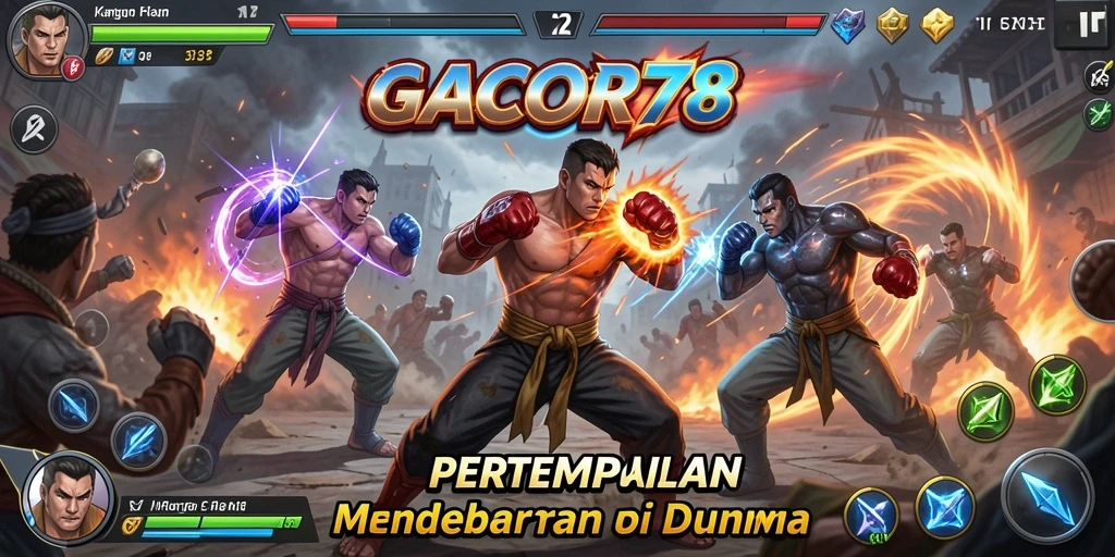 Screenshot gameplay GACOR78 menampilkan aksi pertempuran yang seru.