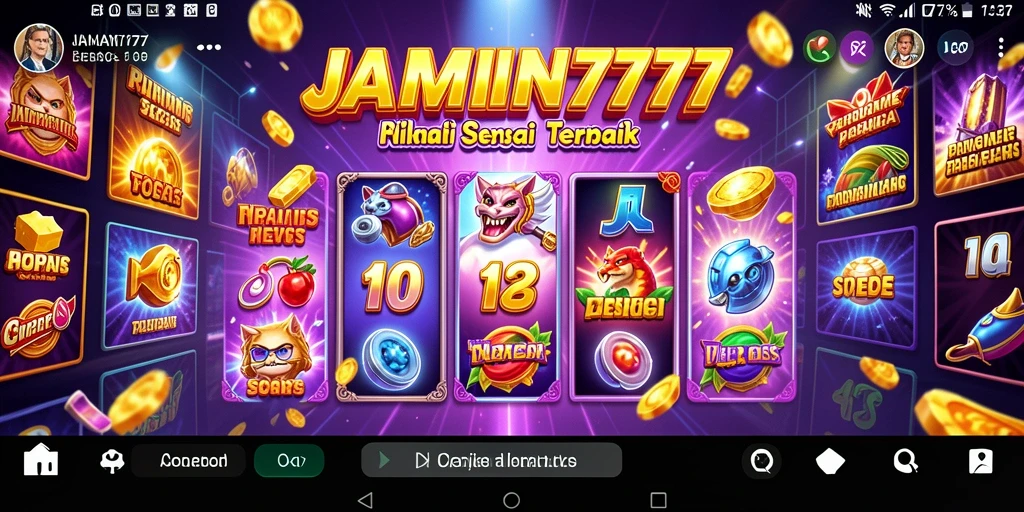 Screenshot menunjukkan gameplay seru dalam permainan Slot JAMIN777.