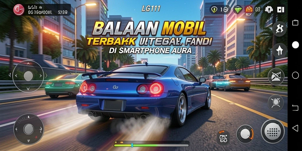 Tampilan seru gameplay balap di LG111 dengan grafis menakjubkan.