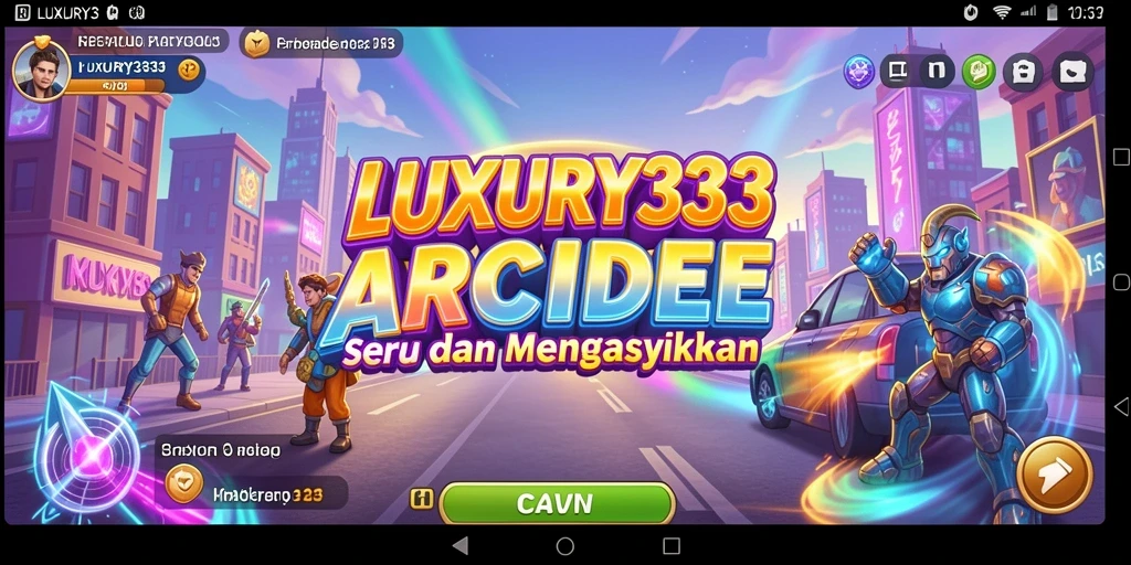 Tampilan gameplay LUXURY333 yang menarik dan penuh warna.