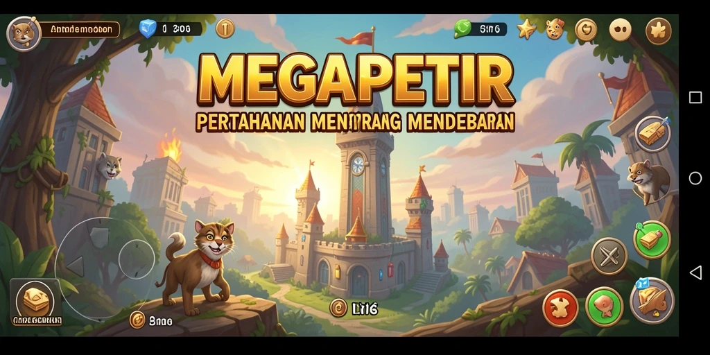 Gameplay seru dari MEGAPETIR Tower Defense.