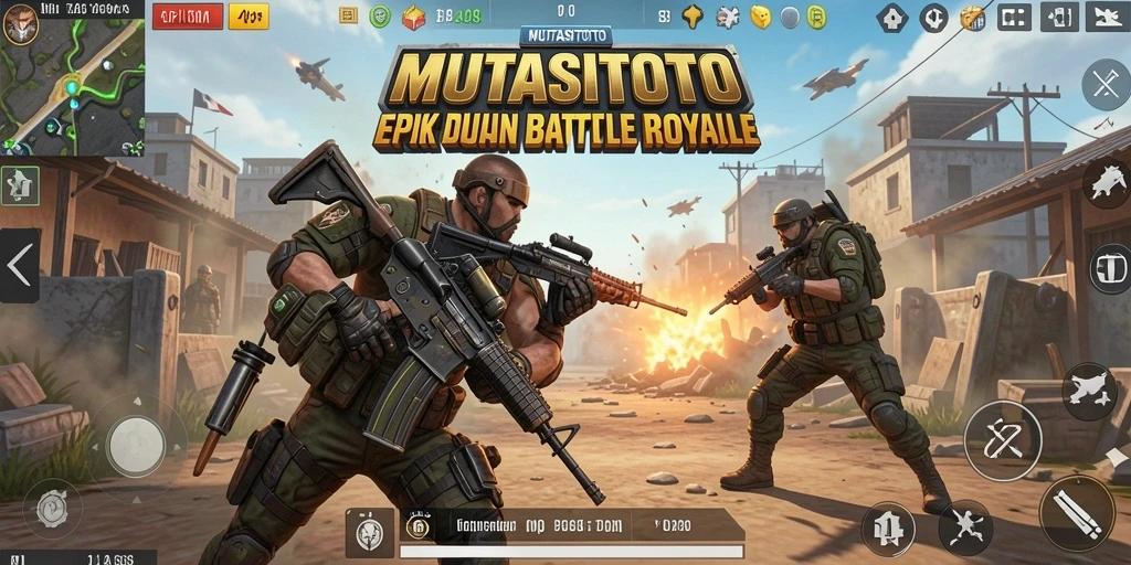 Gameplay seru dan mendebarkan dalam MUTASITOTO Battle Royale.