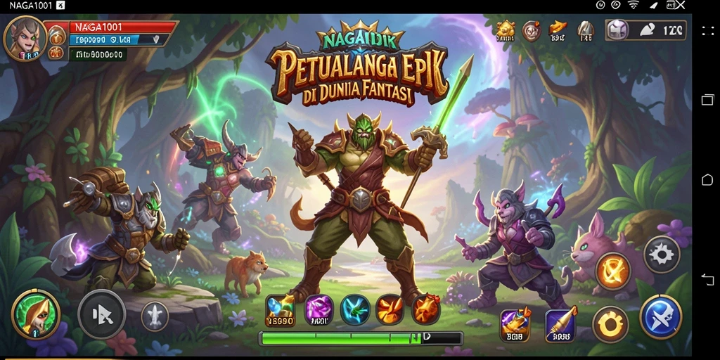 Screenshot gameplay NAGA1001 menampilkan karakter beraksi dalam pertempuran epik.
